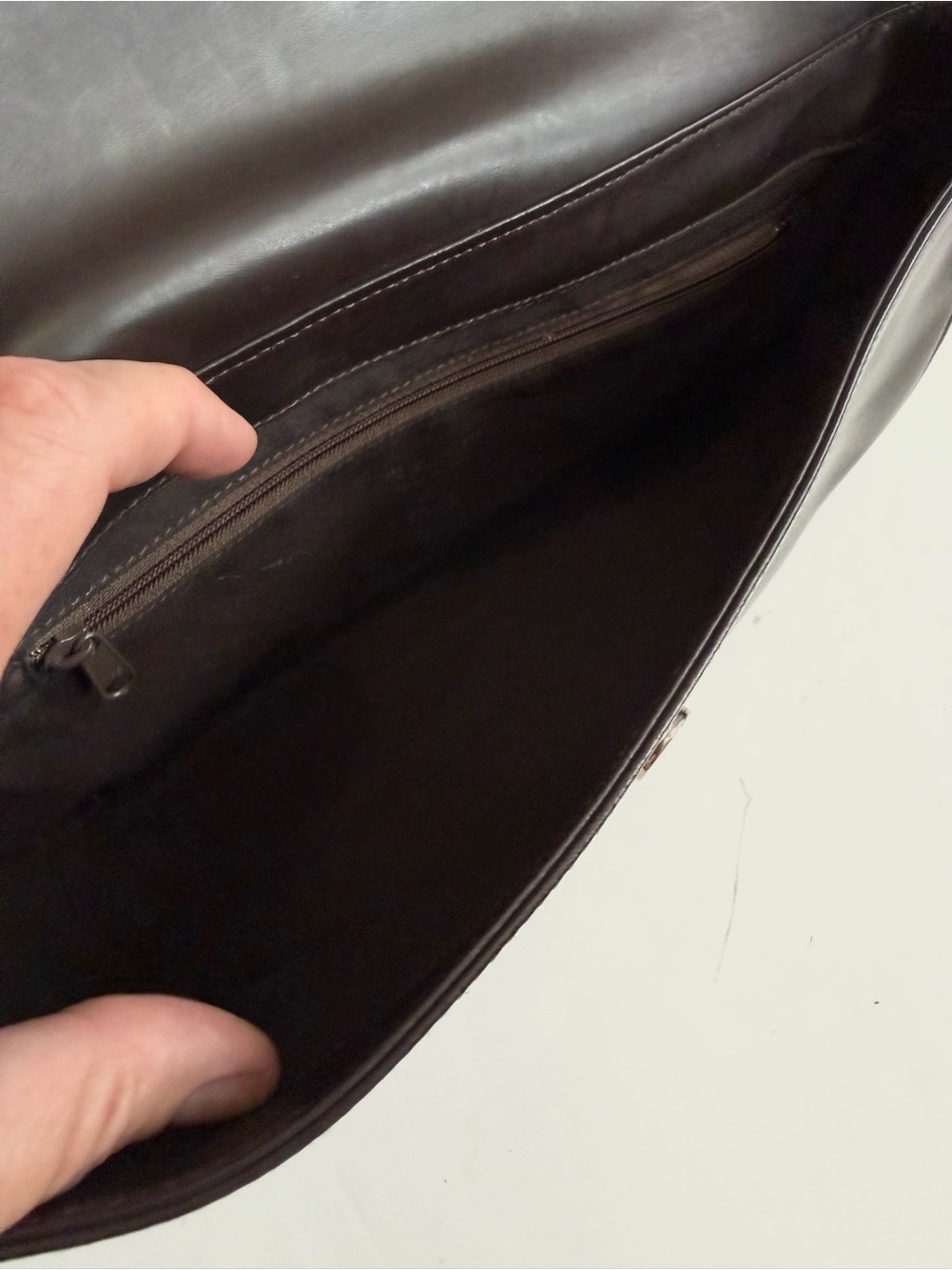 Vintage i santi Italian Leather Brown Shoulder Bag - Picture 11 of 13